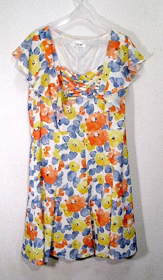 Pin Curl チュニック ノースリーブ 38 花柄 美品拍卖