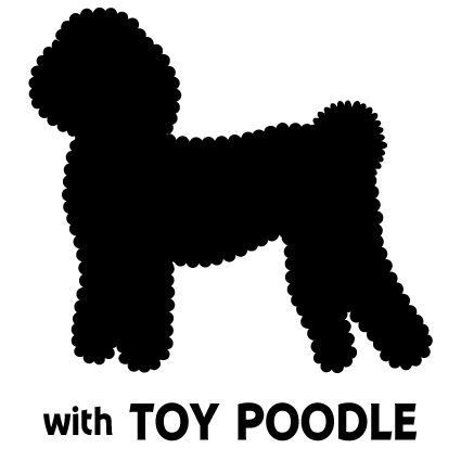 【色・名前変更可能】ドッグシルエットステッカー・トイプードル拍卖