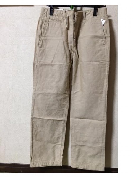 【激安】GAP 麻混パンツ 新品タグ付き ベージュ 29×28 定価7900円拍卖