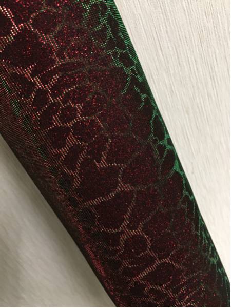 #2041 新品 在庫処分 イギリス製 キリン柄グリッター生地 1m×140cm バッグ 素材 ハンドメイド キラキラ ホログラム 動物 アニマル ■拍卖