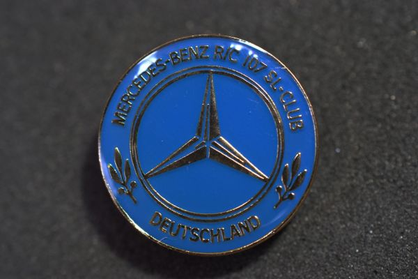 〇 Mercedes ピンバッジ R107SLクラブ Clubエンブレム W20mm benz ocitye 独メルセデスベンツ 280SLC300SL350SLC450SLC500SLC560拍卖