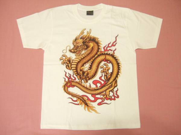 横浜最新 Mr.BIGドラゴン★白Tシャツ炎龍 M, 送料220円ξtsξ ξ16s拍卖