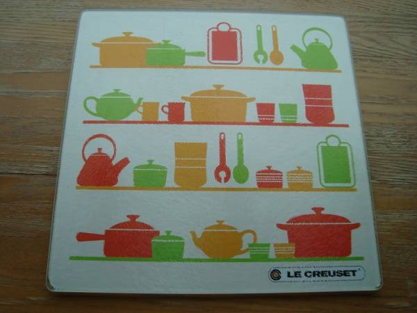 ノベルティ ルクルーゼ 強化ガラスキッチンプレート 非売品 未使用拍卖