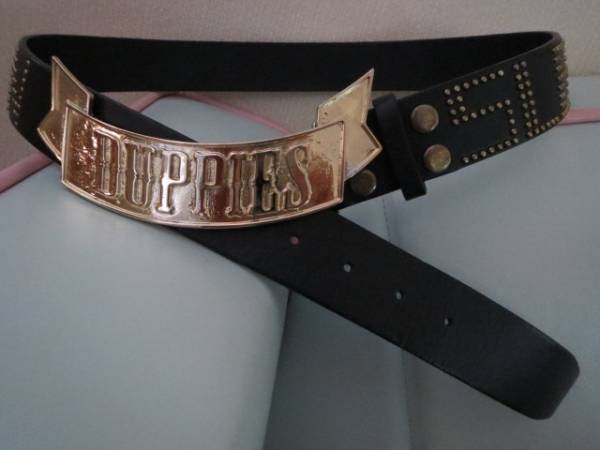 超特価即決 送料無料 DUPPIES FIVE-O /(5O)DUPPIES ロングサイズ 黒 本牛革 スタッズ バックルベルト 正規品 超美品 バックル交換可能 XL拍卖
