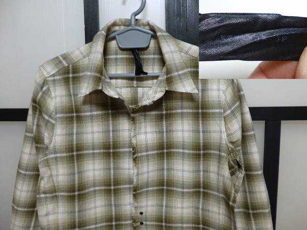 wjk オンブレー チェック柄 フロントフック シャツ拍卖