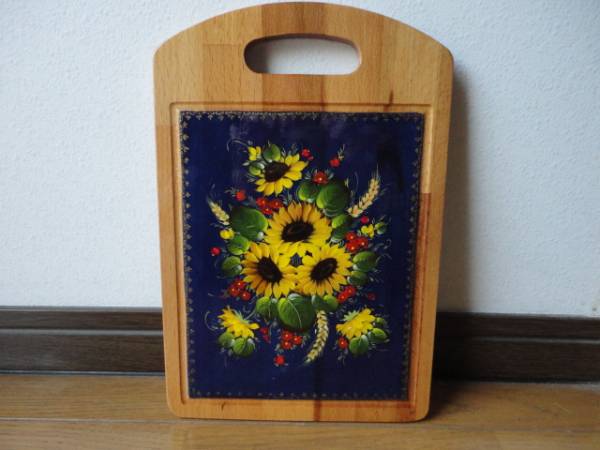 伝統民芸品 伝統工芸品 木の俎 俎板 板絵 フィッシュチャックの画家の作品 純正 Traditional folk art HANDMADE拍卖