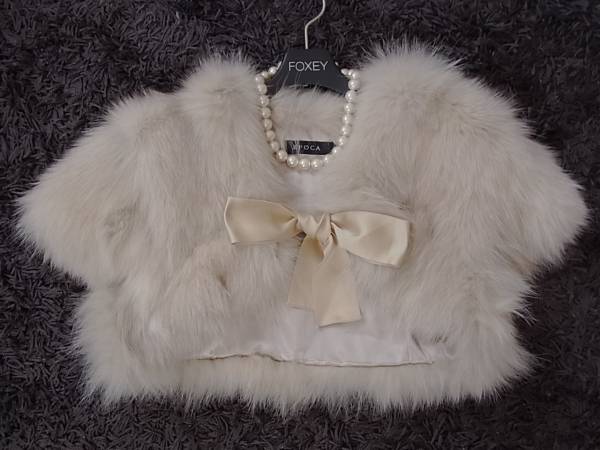 ★EPOCAエポカ★リボン付きフォックスファージャケット★二次会拍卖