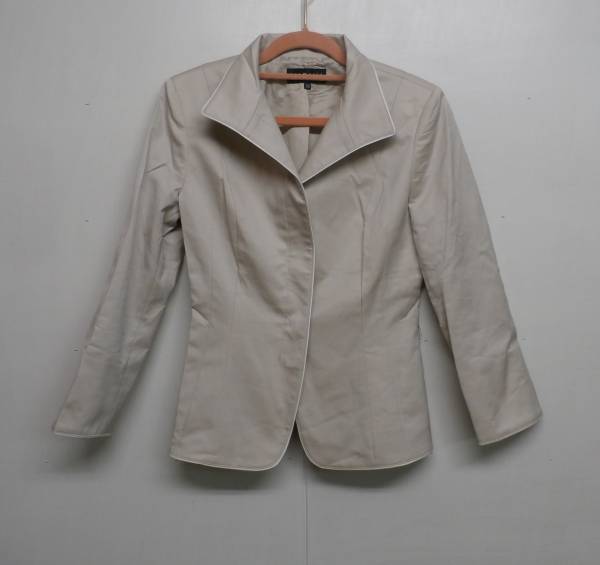 【13354】 INDIVI 裏地付き シンプル ジャケット サイズ38拍卖