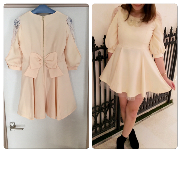 新品同様ロジータ バックリボンビジュ衿ワンピース拍卖