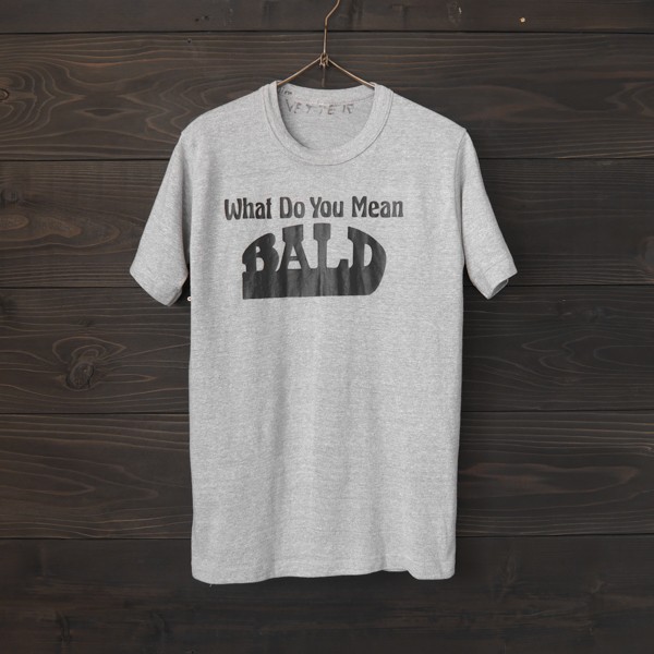 ★80's★プリントT★BALD★50/50★ビンテージ★グレー★S拍卖