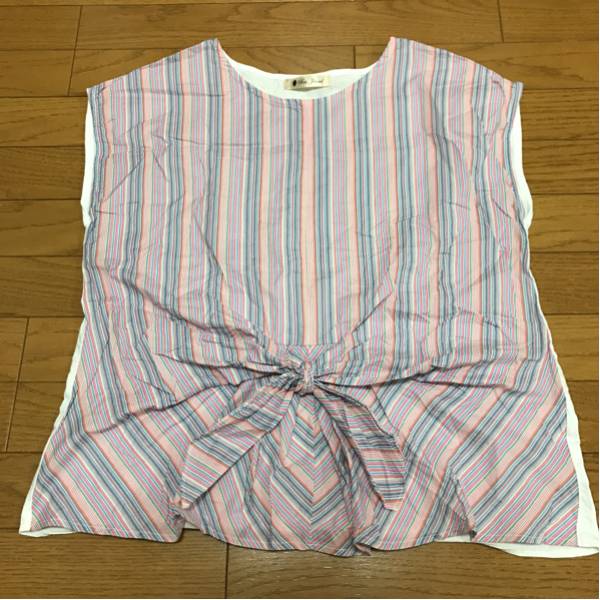 Bou Jeloud ブージュルード ストライプカットソー リボン拍卖