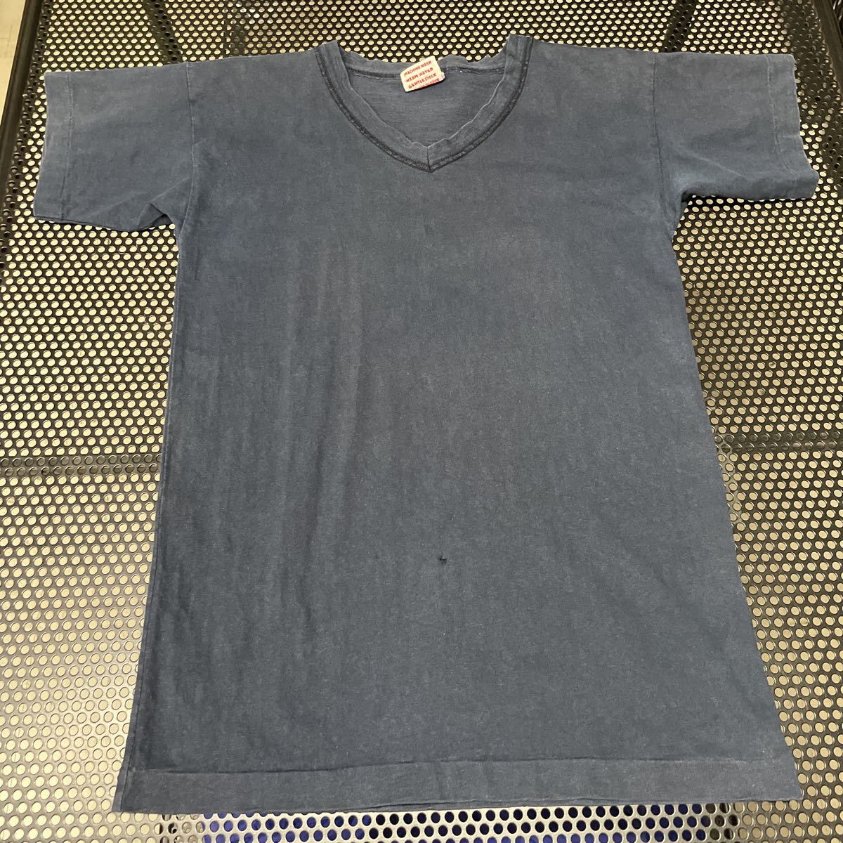 45RPM 半袖 Vネック Tシャツ 紺 ネイビー 腹部穴あり 1サイズ拍卖