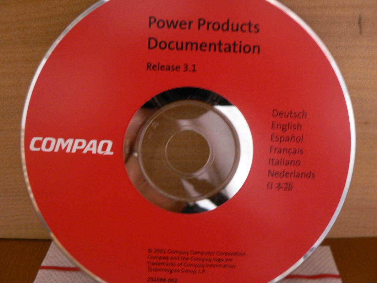 送料最安 \140 CDQ11:コンパック・パワープロダクツドキュメント(多言語版)COMPAQ Power Products Documentation Release 3.1 CDのみ拍卖