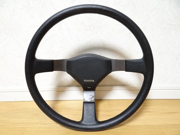 希少 ビンテージ トヨタ TOYOTA 純正 AE86 レビン トレノ 4AG ボス付き ステアリング ハンドル 旧車 街道レーサー 当時物拍卖