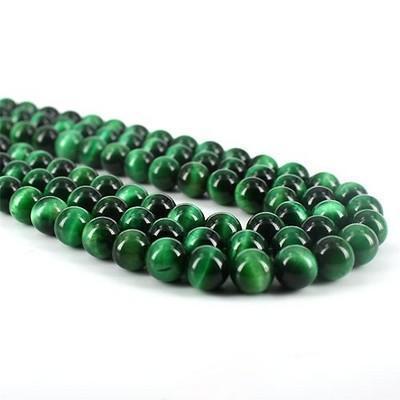 天然石 一連 グリーンタイガーアイ 約12mm(E5-14-12m)拍卖