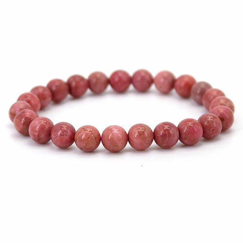 天然石 ロードナイト ブレスレット【ランダム発送】 1本 約8mm 〔K080-8m〕拍卖