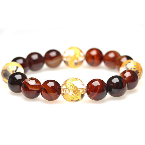 金彫り龍神 天然石 デザインブレスレット【ランダム発送】 〔b2-91〕拍卖