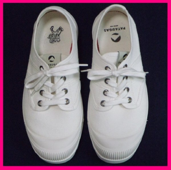 【送料無料:PATAUGAS:スニーカー】★可愛い・おしゃれ:パタガス:ベージュ:36(23㎝)★コットン ロートップ :靴:お得橋本拍卖