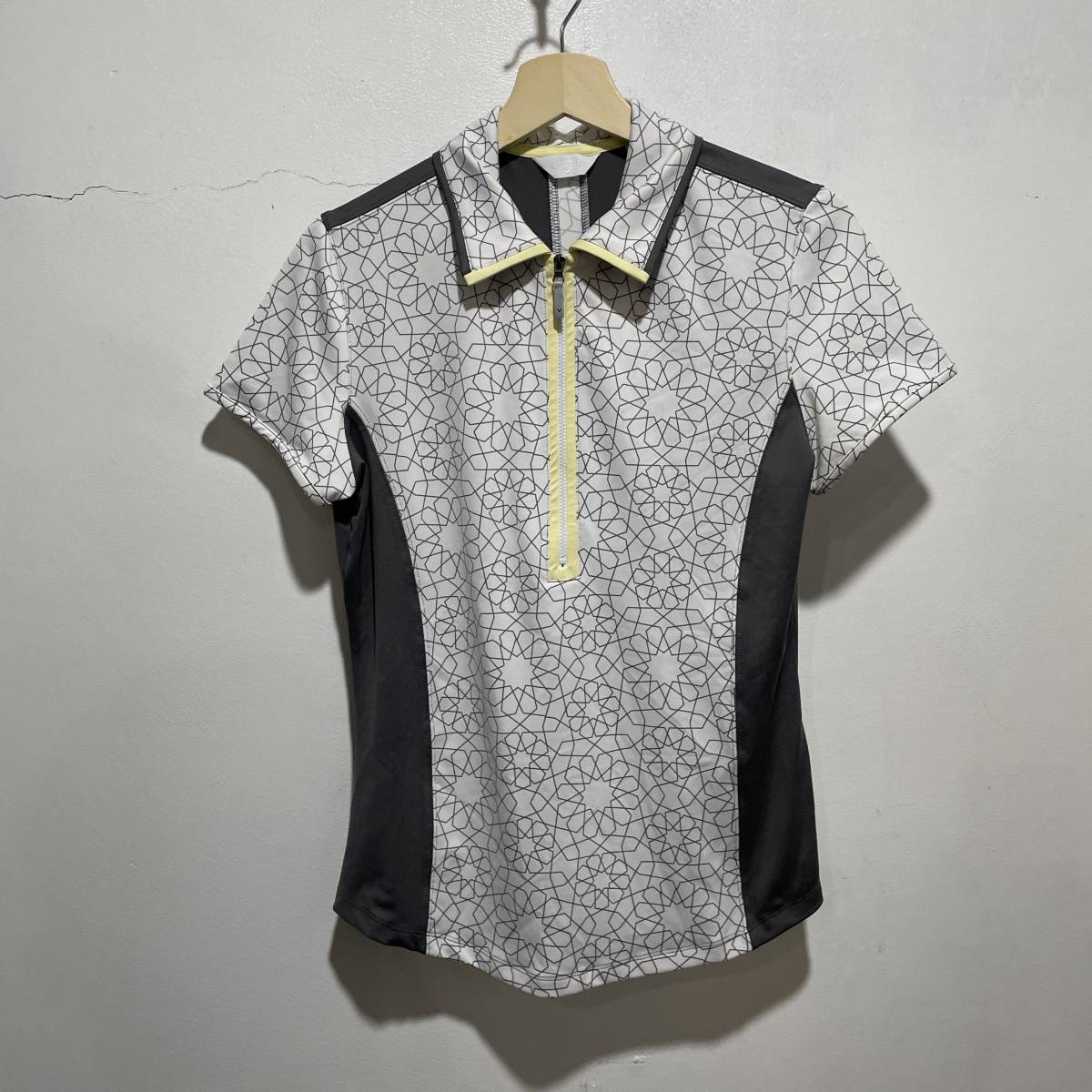 ☆送料無料☆Callaway Golf☆キャロウェイ☆ハーフジップポロシャツ☆ストレッチ☆M☆d22拍卖