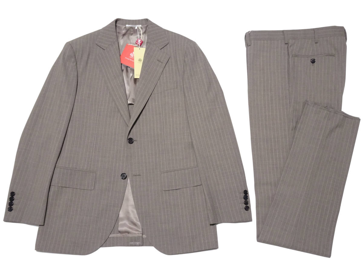 ◆J.PRESS/ジェイプレス◆PIACENZA社製生地「Mouline」2Bピンストライプスーツ【A6】拍卖