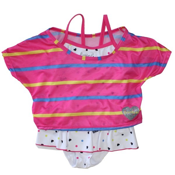 PONEYCOMB(パニカム) カバーアップ付き女児用ワンピース水着 33450412 ホワイト 110拍卖