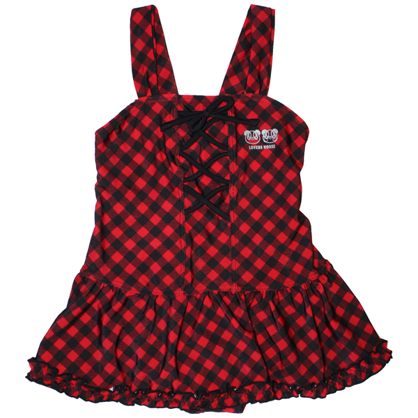 LOVERS HOUSE(ラヴァーズハウス) 女児用ワンピース水着 33450342 レッド/ブラック 120拍卖