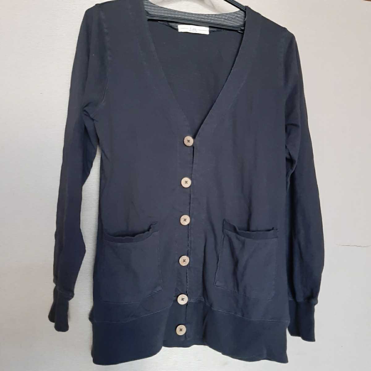 *fika*チャコールグレーのカットソーカーディガン* 拍卖