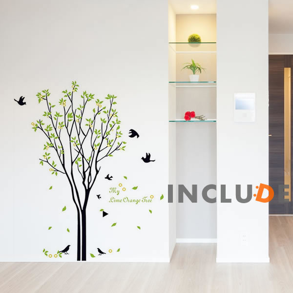 ウォールステッカー 春 木 鳥 リーフ モダン 結婚式 壁シール ウォールシール 北欧 カフェ CAFE リビング拍卖