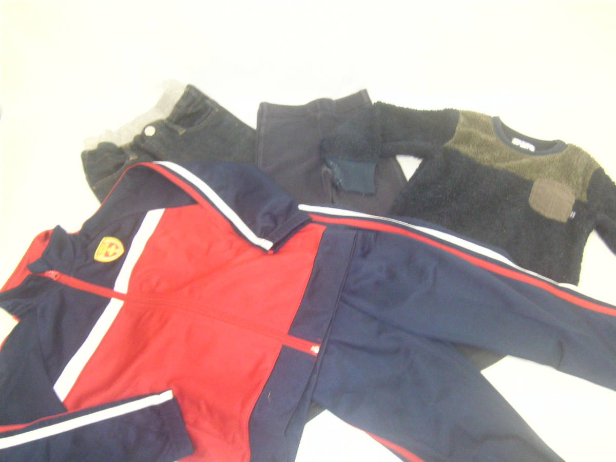 管理NO.220■サイズ110■ もこもこ長袖 ×1 あったかパンツGパン風長ズボン ×1 長ズボン ×1 ジャージ上下 ×1 ■拍卖