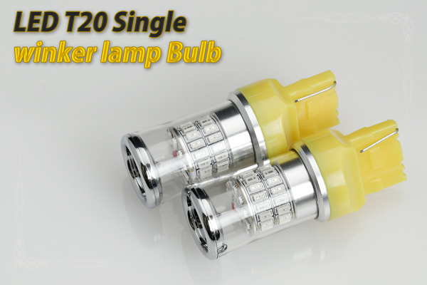 LED T20 シングル バルブ オレンジ色 ウィンカー球(リフレクターモデル)車&バイク等に使用可能!(2球set)拍卖