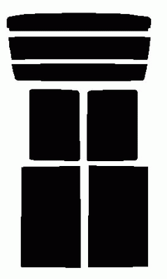 IR断熱ブラックワン 1% 2層構造フィルム タウンボックス U6# カット済みカーフィルム リヤーセット拍卖