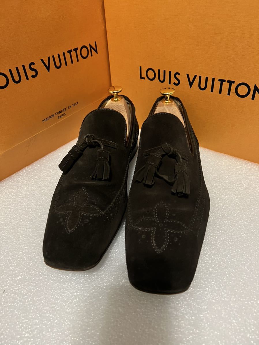 ★人気★ ルイヴィトン ドレス スエード 革靴サイズ 5 1/2 ハーフ 24.5cm拍卖