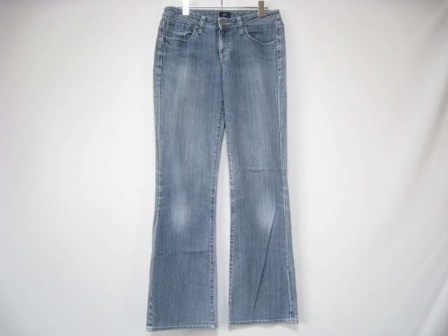 GU ジーユー ボトムス ジーンズ デニム ジーパン フレア ライトインディゴ サイズ70 レングス80センチ拍卖