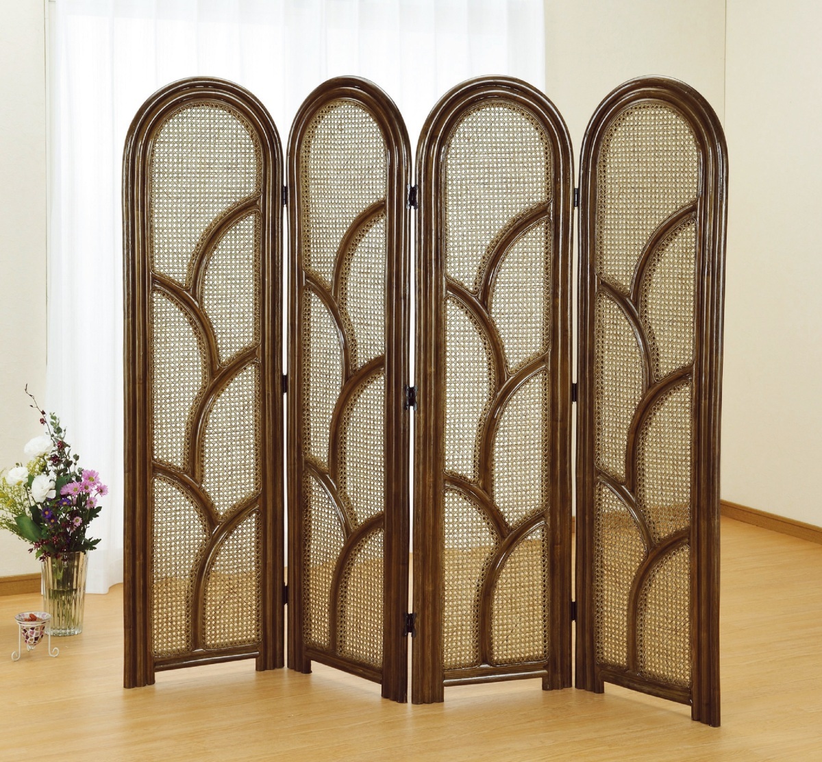 今枝商店 ラタン 籐 スクリーン 4連 B461B拍卖