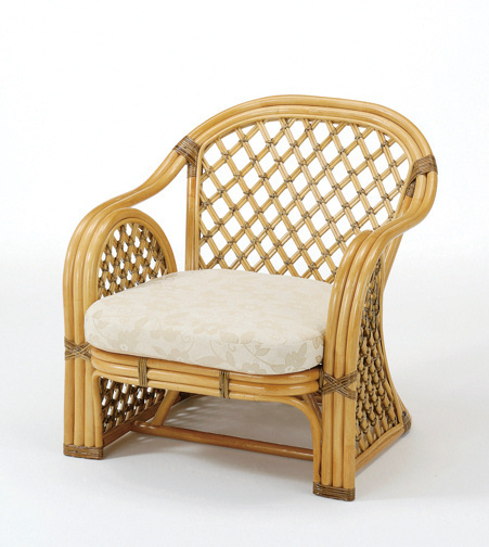 今枝商店 ラタン 籐 アームチェアー 座椅子 Y151拍卖