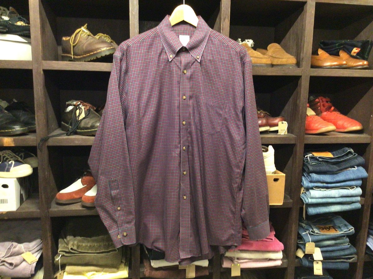BROOKS BROTHERS B.D CHECK SHIRT SIZE M ブルックス ブラザーズ ボタンダウン シャツ 長袖拍卖