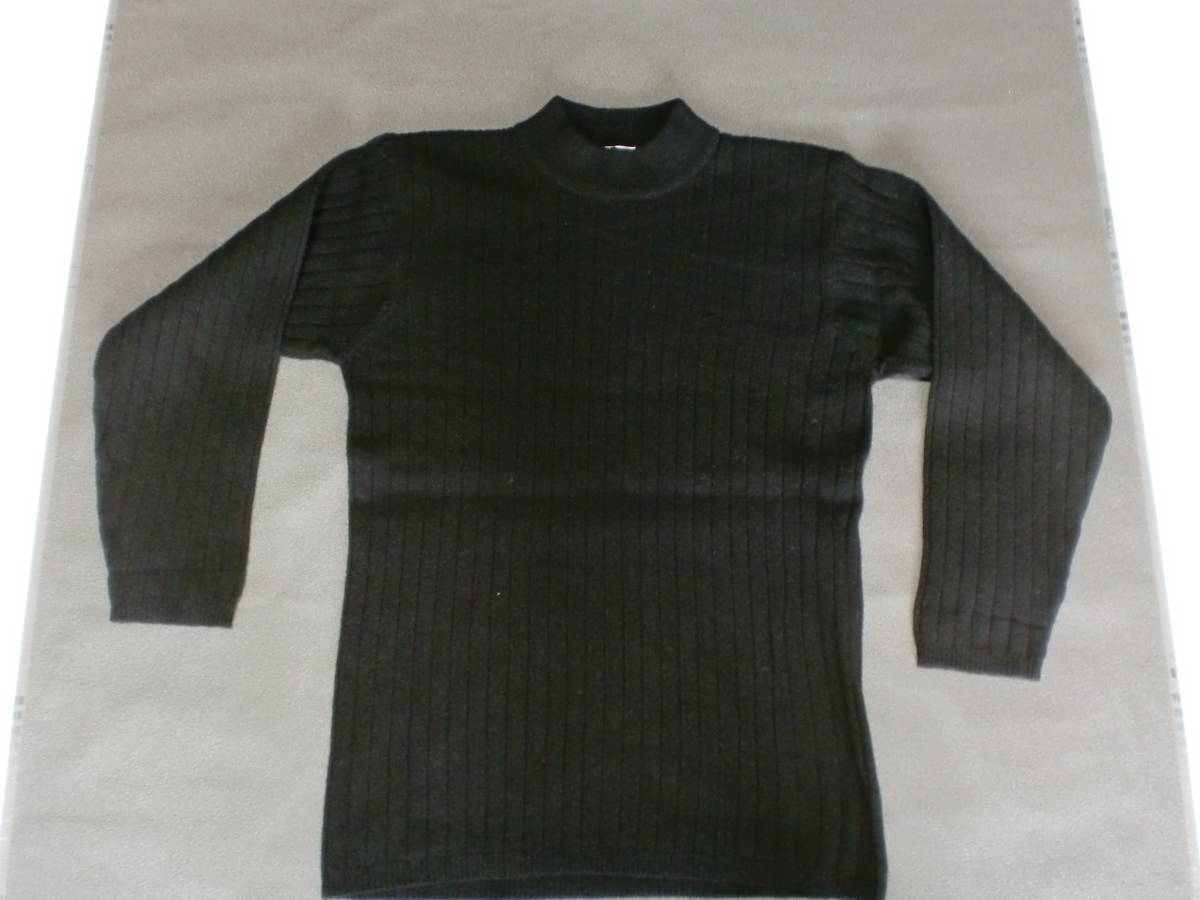 Cecilene セシール タートルネック ニットセーター ブラック サイズ M バスト 79~87 身長 152~160 ウール 100% sok-3拍卖