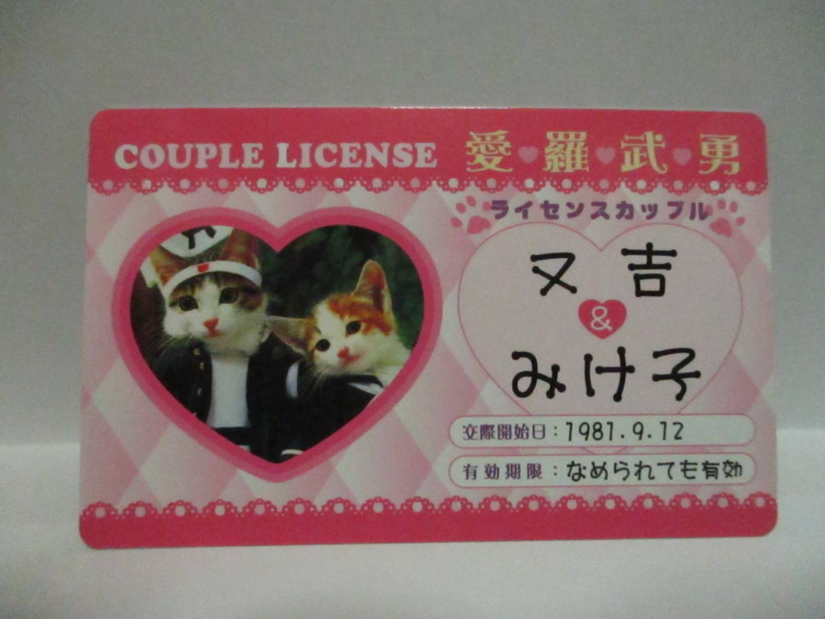 ★ なめ猫 なめんなよ 愛羅武勇 ラブラブカップル認定証 又吉 & みけ子 新品 即決 なめられても有効 ★ なめ猫同梱検索拍卖
