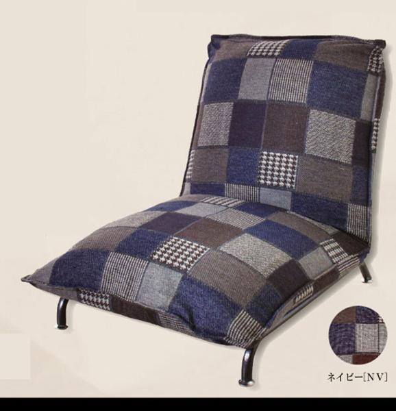 ヴィンテージテイストの空間にマッチするローソファー ネイビー拍卖