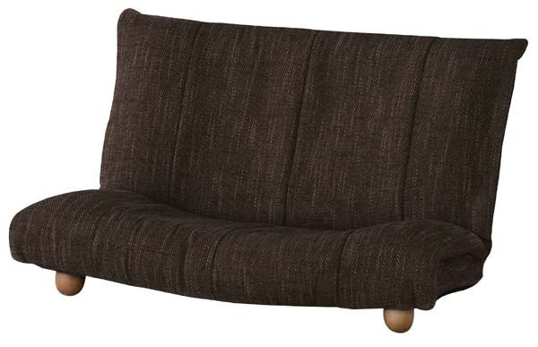 【即決】ハイバックリクライニングローソファー/布ブラウン拍卖