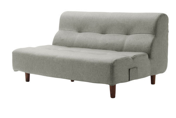 【送料無料】2人掛けソファー脚付 日本製 「タスク生地グレー色」拍卖