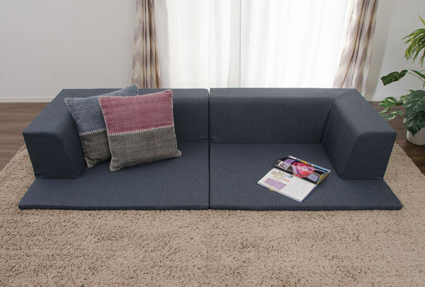 送料無料カバーリング プレイマットソファ「Barretta」バレッタ ブルー拍卖