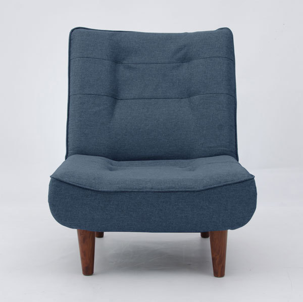 【送料無料】日本製1人掛ハイバックソファ/布タスクネイビー拍卖