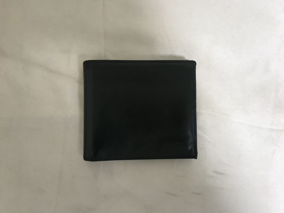 本物プラダPRADA本革パテントレザー財布サイフ札入れ緑ダークグリーンビジネススーツレディースメンズイタリア製旅行トラベル拍卖