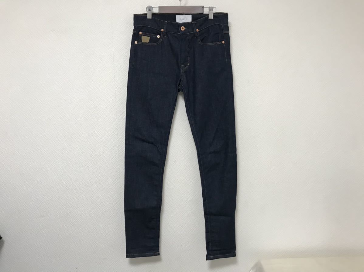 美品本物エイプリルセブンティセブンApril77コットンストレッチワンウォッシュスキニーデニムパンツビジネスアメカジメンズ青28モロッコ製拍卖