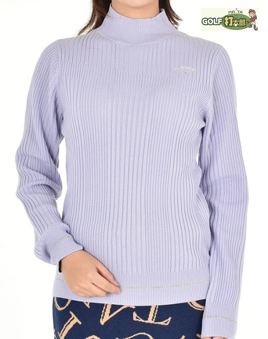 キャロウェイ 【 Callaway 】 レディース リブ ハイネック セーター C21218206 L パープル 【2215】拍卖