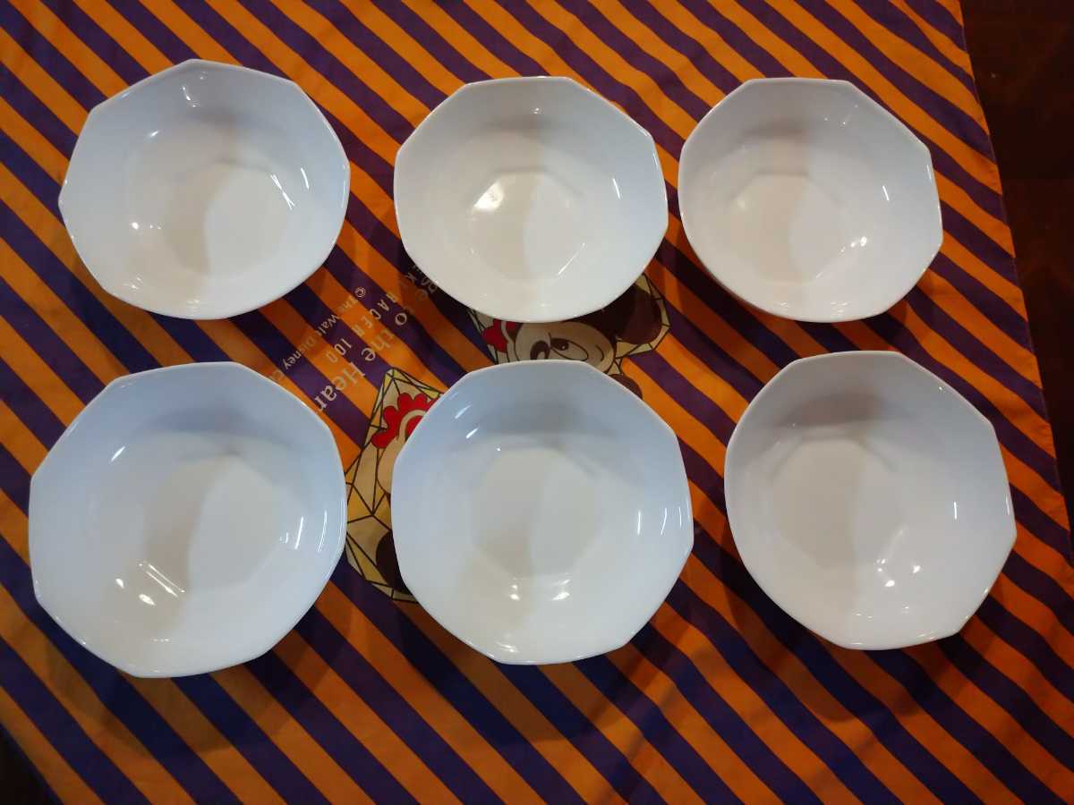 【中古・美品】メーカー・ブランド/不明/オリジナル/ホワイトサラダボール/6客セット/お買い得品!!拍卖