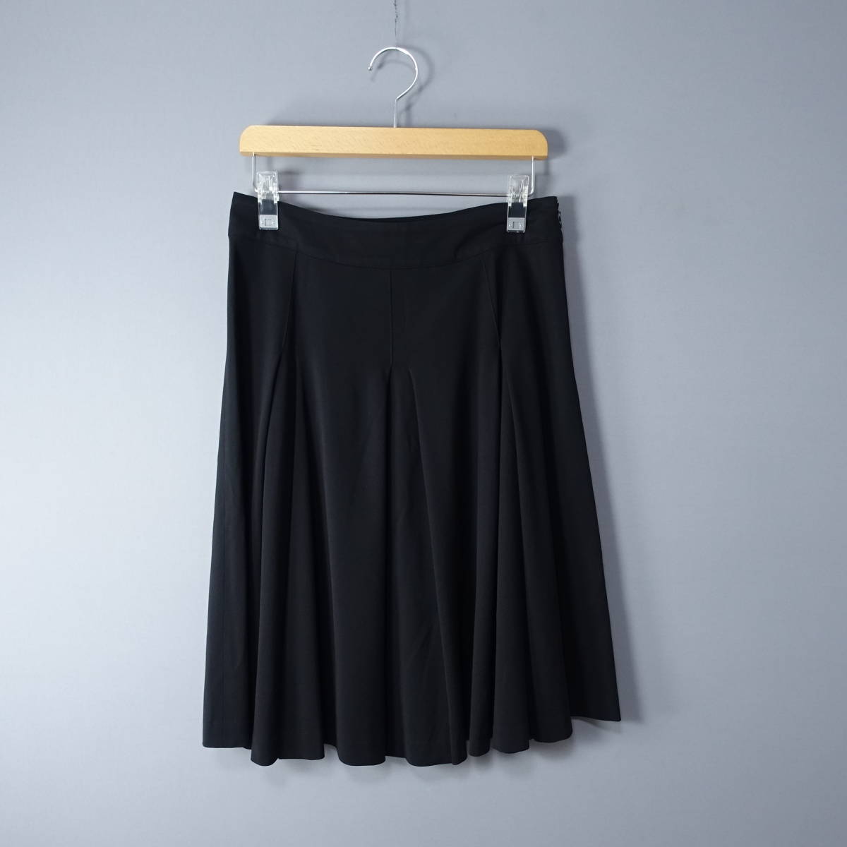 yoshie inaba/ヨシエイナバ/9/日本製/シルク100%/ストレッチ/スカート/ブラック/黒/レディース拍卖