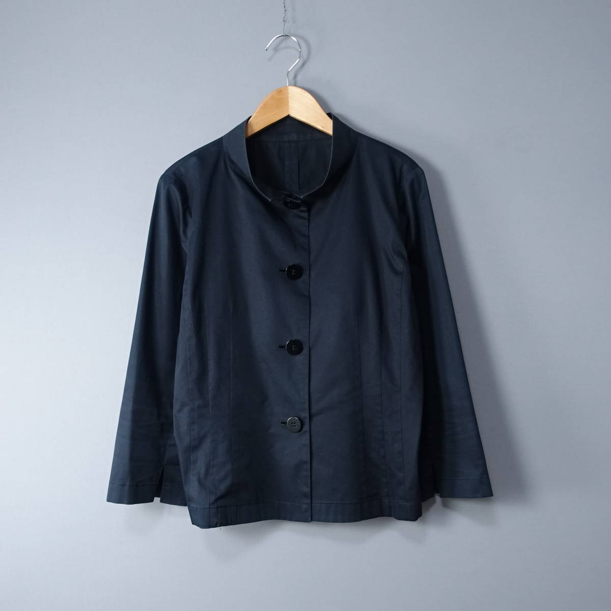 L'EQUIPE YOSHIE INABA/レキップヨシエイナバ/40/日本製シャツ/ブラック/黒/レディース/ジャケット/拍卖