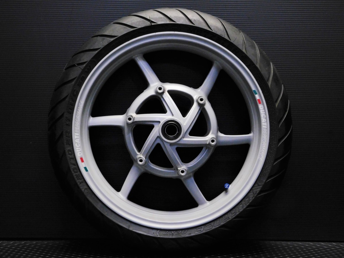 【評価A】140 ドゥカティ ムルティストラーダ 1000 純正 フロント ホイール MT 3.50×17 タイヤ 山3分拍卖